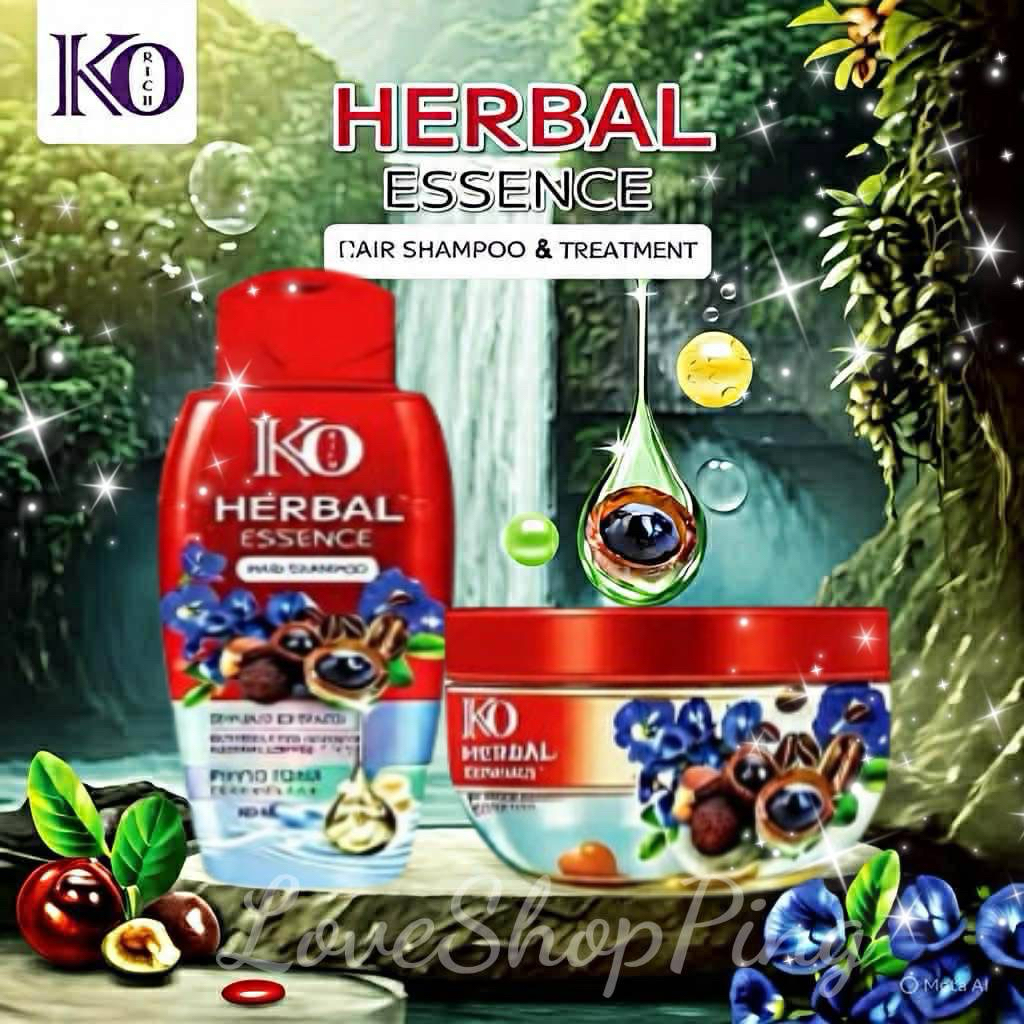 (พร้อมส่ง_มีแยกขาย) แชมพู ทรีทเม้นท์ เคโอริช สูตรเฮอร์เบิลสมุนไพร (Herbal Essence KO Rich)
