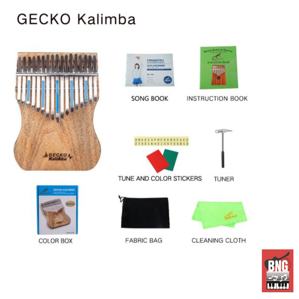 KALIMBA GECKO K17CAP คาลิมบาขนาดมาตรฐาน 17 คีย์