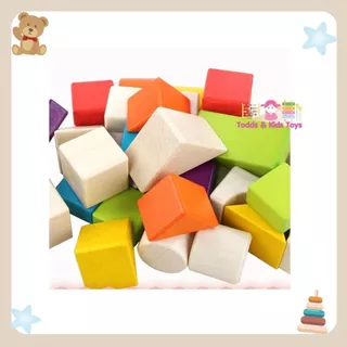 ๋JKP Toys ของเล่นไม้เสริมพัฒนาการ บล็อกไม้กระตุ้นความคิด เป็นชุดบล็อกไม้ 30 ชิ้น