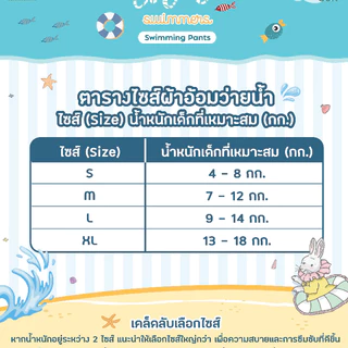 iCHi Swimming Diapers ผ้าอ้อมว่ายน้ำเด็ก แบบใช้แล้วทิ้ง ไม่บวมน้ำ สำหรับสระว่ายน้ำและทะเล