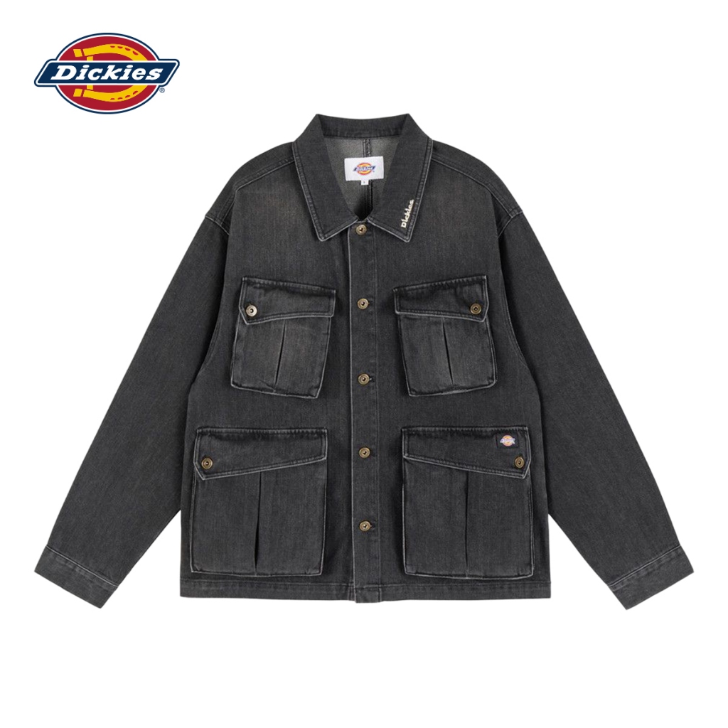 DICKIES MEN'S JACKET - BLACK DENIM เสื้อแจ็กเก็ต ผู้ชาย