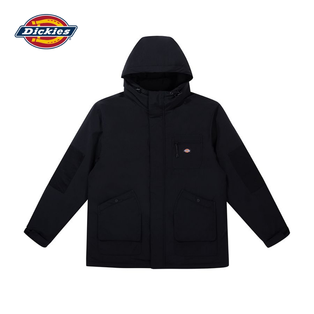 DICKIES MEN'S DOWN MID LENGTH JACKET - BLACK เสื้อแจ็กเก็ตหนา ผู้ชาย