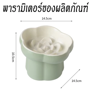 ชามอาหารสัตว์เลี้ยง ชามอาหารแมวเซรามิค ป้องกันการพลิกคว่ํา สุนัข แมว
