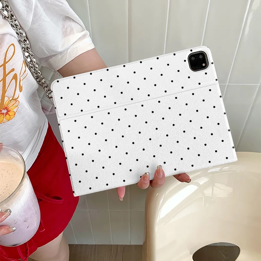 พร้อมส่ง case Samsung Tab polka dots A11+ S9 S11 S7 FE A11 S8 A9+ S7 11 S6 Lite มีที่ใส่ปากกา S9+