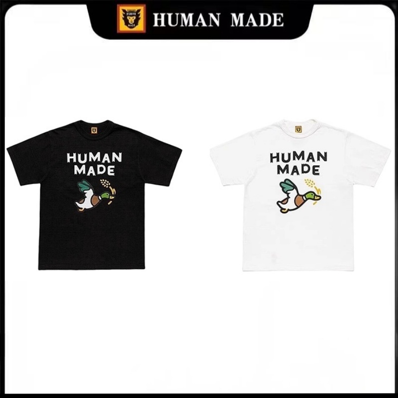 『 Human Made 』🇯🇵 พร้อมส่ง/ เสื้อ human made เสื้อคอกลมแขนสั้นลายเป็ดข้าวสาลี