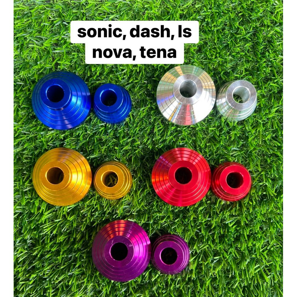 (V.2) บูทล้อหน้ามิเนียมแต่งโซนิค(SONIC,DASH,LS,TENA) (1คู่) บูชหน้าแต่งไดร์สี บู้ทไมล์