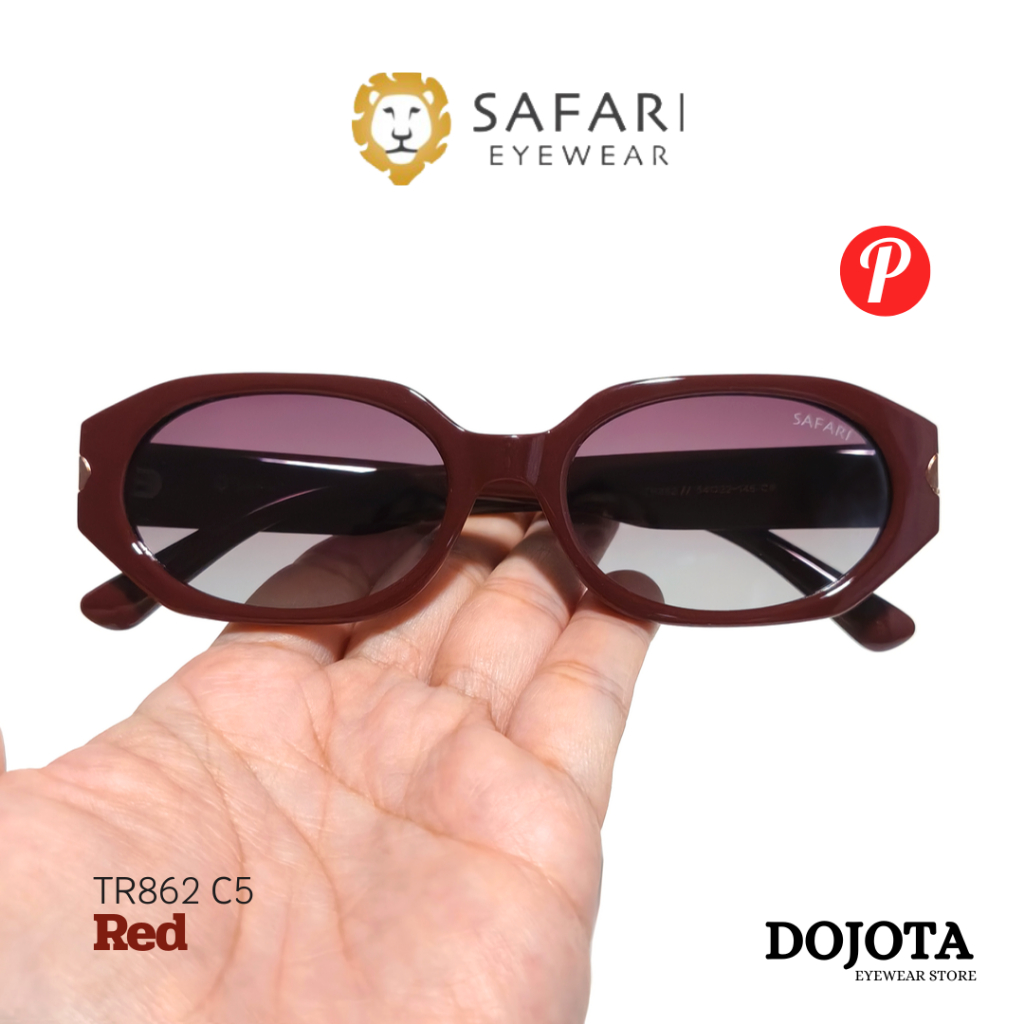 แว่นกันแดด Safari รุ่น TR862 สีแดง เลนส์โพลาไรซ์ไล่เฉด ตัดแสงสะท้อน มาตรฐาน UV400
