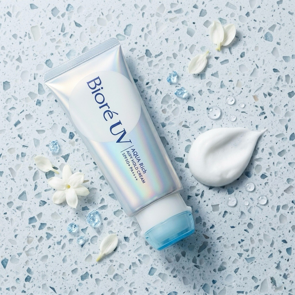 พร้อมส่งในไทย Biore UV AQUA RICH AIRY HOLD CREAM SPF50+ PA++++