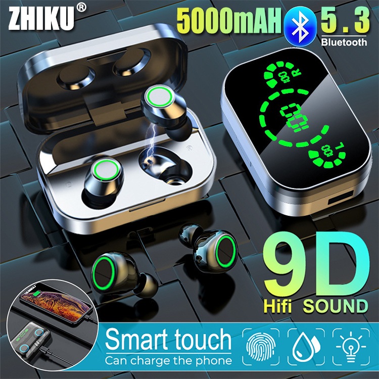 【รับประกัน 5ปี】หูฟังบลูทูธ หูฟังอินเอียร์ หูฟังสเตอริโอ Bluetooth 5.3 หูฟัง กันน้ำ IPX7 HiFi Bone Conductio เสียงใสเบสดี