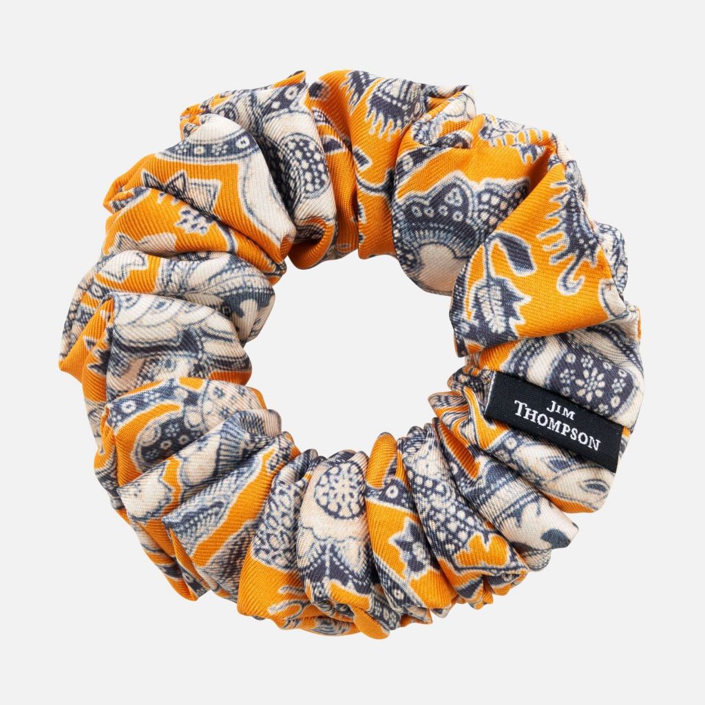 Sarung Lasem Silk Ponytail Band - Orange