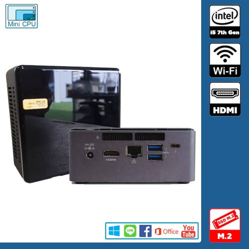 Mini PC (มือสอง) Intel NUC รุ่น NUC7i5BNH CPU i5 Gen 7 มี Wifi ในตัว HDD M.2 ลงโปรแกรมพร้อมใช้งาน มี