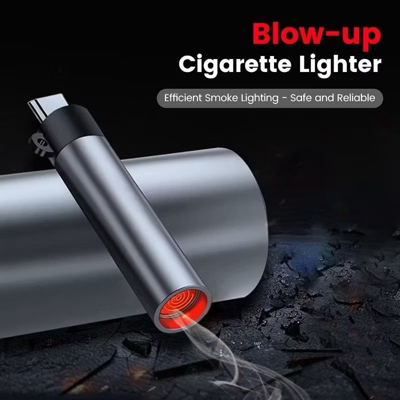 Type-C โทรศัพท์มือถืออะแดปเตอร์ไฟแช็กพร้อมเชือกเส้นเล็กแบบพกพา Air Blowing ไฟแช็ก L388