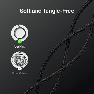 Belkin CAA022 สายชาร์จ iPhone USB-C to Lightning 30W สายถักทน 30 เท่า MFi รองรับ CarPlay ของแท้