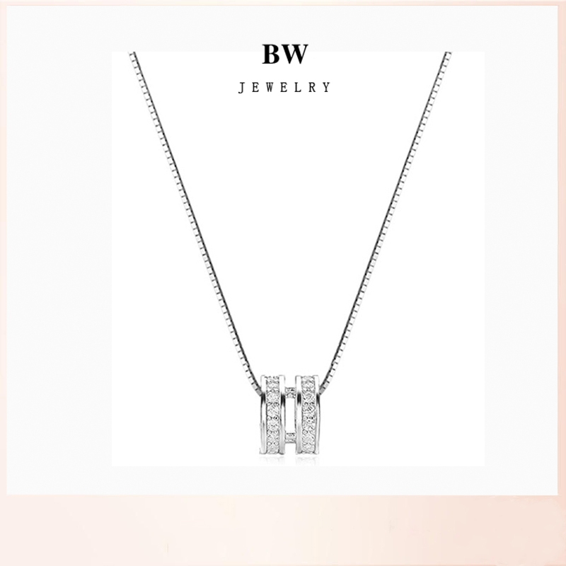 WG Jewelry สร้อยคอแฟชั่น สร้อยคอทองคำขาว สร้อยคอผู้หญิง WG-X004 ของขวัญให้แฟน