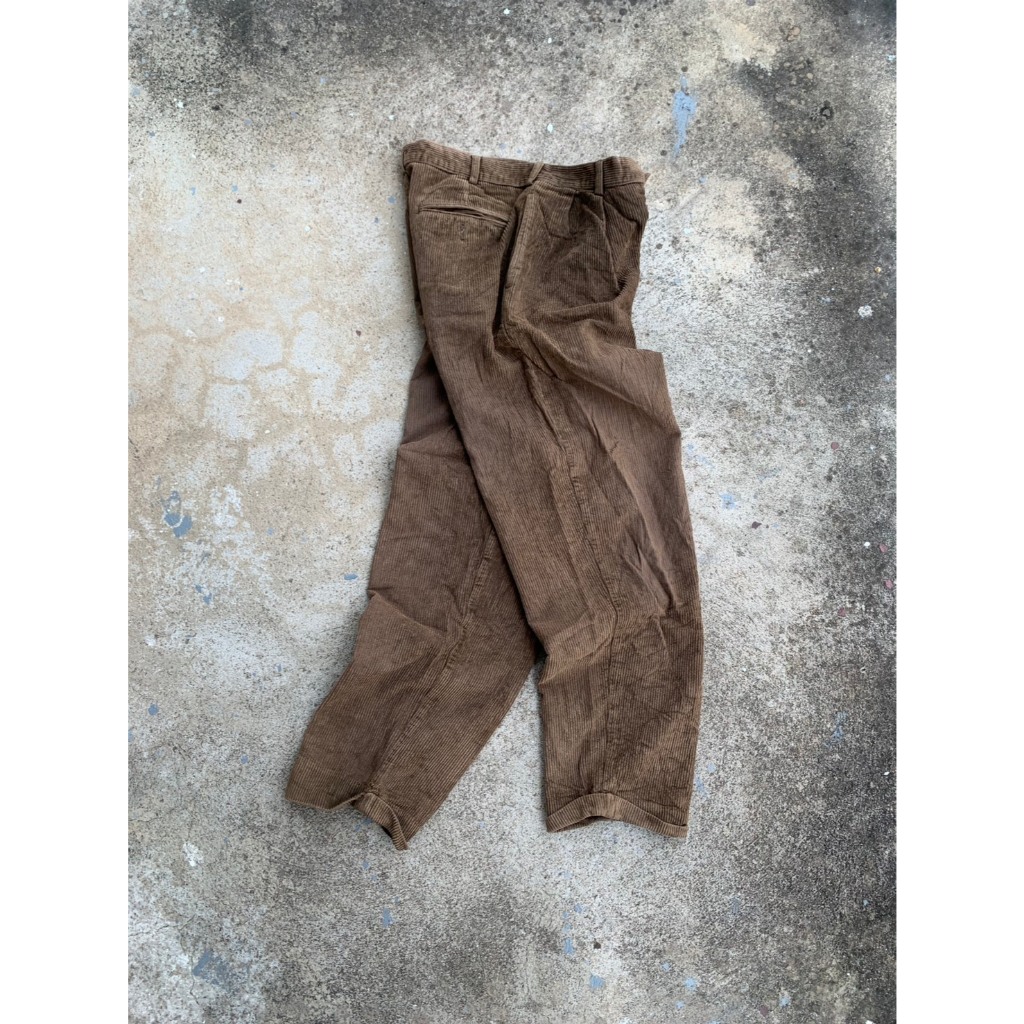 กางเกงลูกฟูกสีน้ำตาลวินเทจ J.Crew Corduroy Pants Mens Vintage [J.crew-free]