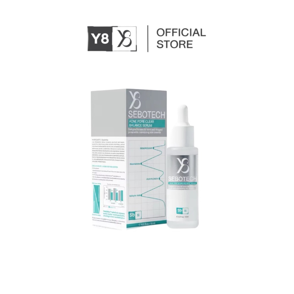 Y8 SEBOTECH ACNE PORE CLEAR BALANCE SERUM เซรั่มลดสิวอุดตัน คุมมัน เคลียร์รูขุมขน ขนาด 15 ml
