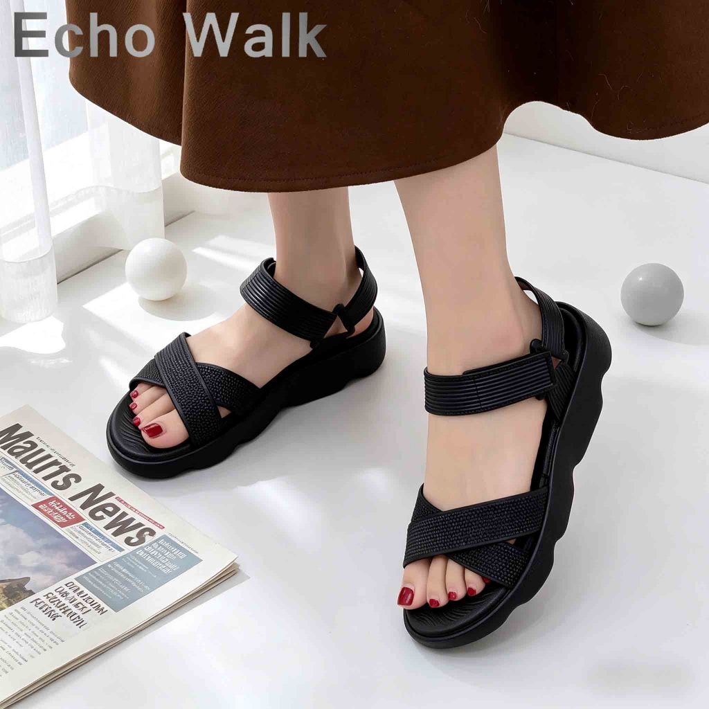 EchoWalk รองเท้าแตะแฟชั่น ใส่สบาย รุ่นใหม่ รองเท้าแตะสไตล์มินิมอล   พร้อมส่ง ราคา ถูกที่สุด ดีลบีเคเค แกลเลอรีภาพที่ 5
