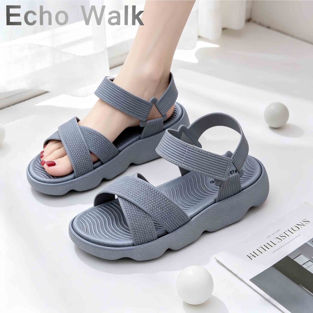 EchoWalk รองเท้าแตะแฟชั่น ใส่สบาย รุ่นใหม่ รองเท้าแตะสไตล์มินิมอล   พร้อมส่ง ราคา ถูกที่สุด ดีลบีเคเค