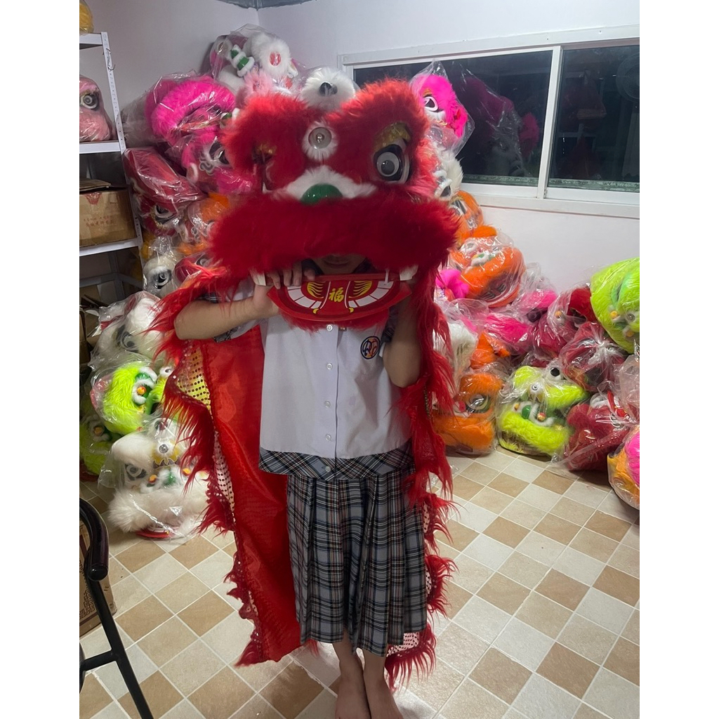 หัวสิงโต 12 นิ้ว กระพริบตาได้ ราคาพิเศษ (พร้อมส่งจากไทย)