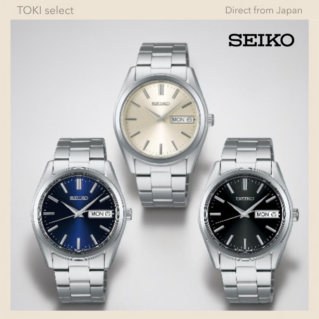 Seiko Selection SBTH007 Watch Quartz Analog Stainless Steel Men Daily Business Gold Black