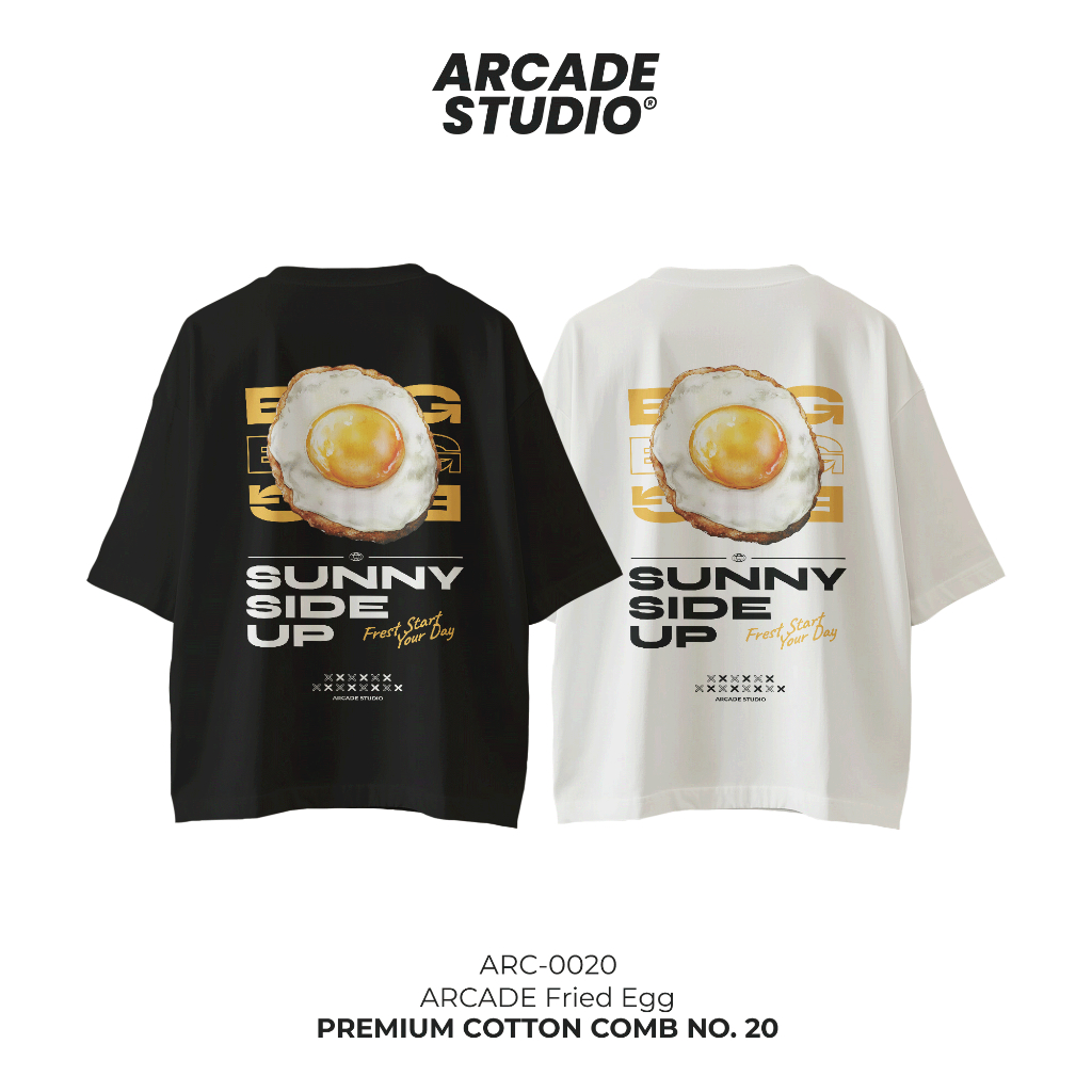 [Pre 4 วัน] ARCADE เสื้อ Sunny Side Up (ARC-0020) Oversize เนื้อผ้า 100% Cotton No.20