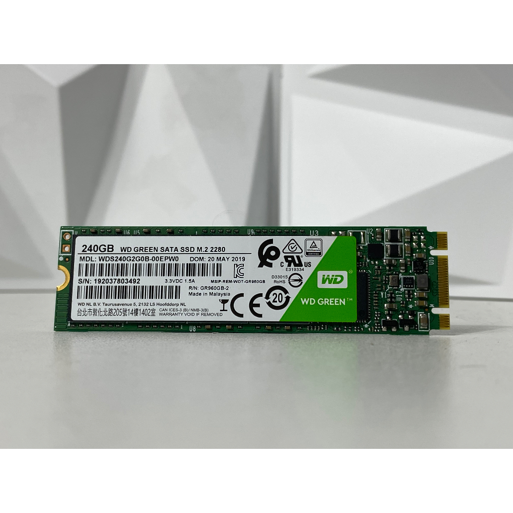 🖥️SSD 240GB WD GREEN SATA M.2 2280 มือสอง🌟✅