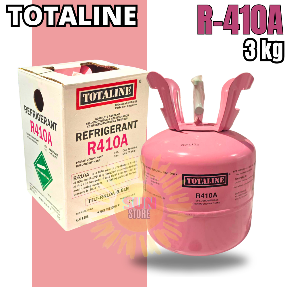 น้ำยาแอร์ R410a ยี่ห้อ Totaline ขนาด 3KG. มาตรฐานยุโรป ตรงปก100% ออกใบกำกับภาษีได้