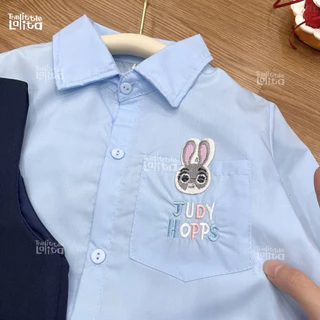 ✅พร้อมส่ง👧🏻🐰ชุดเซทคอสเพลย์เด็ก3ชิ้น ตำรวจ Judy Hopps Zootopia เสื้อเชิ้ต+เสื้อกั้กตุ๊กตา3D+กระโปรงพลีท น่ารักกำลังฮิตเลย