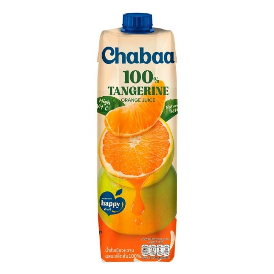 SUPERMART CHABAA Tangerine 100% ชบา น้ำส้มเขียวหวาน 100%1000 ml.#1115728