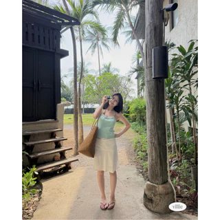 villie Midi Meringue Skirt กระโปรงมิดิตกแต่งดีเทลขอบลูกไม้