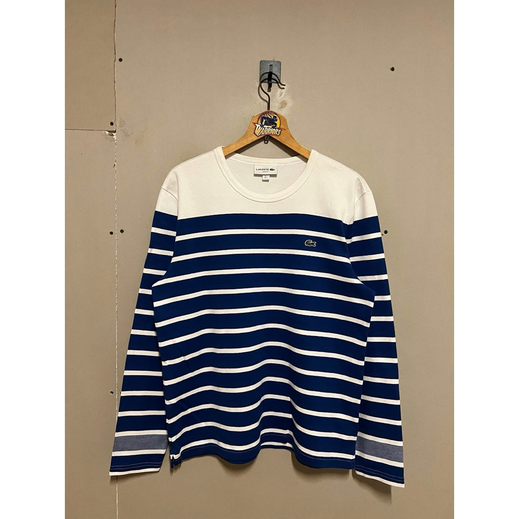 LACOSTE Shirt White Navy ของเเท้ 💯