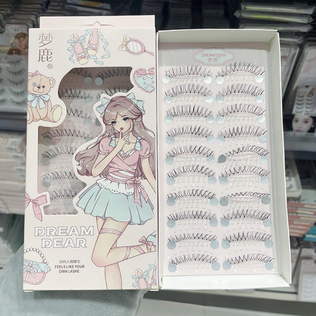 DREAM DEAR ขนตาปลอมทรงธรรมชาติ บางเบา เรียงเส้น ไม่มีกาวในตัว K-020