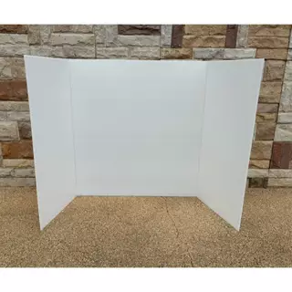 ฟิวเจอร์บอร์ด 3 พับ ขนาด 30x60x30ซม. สูง 65ซม. แบบเรียบ (จำนวน 1 ชิ้น)
