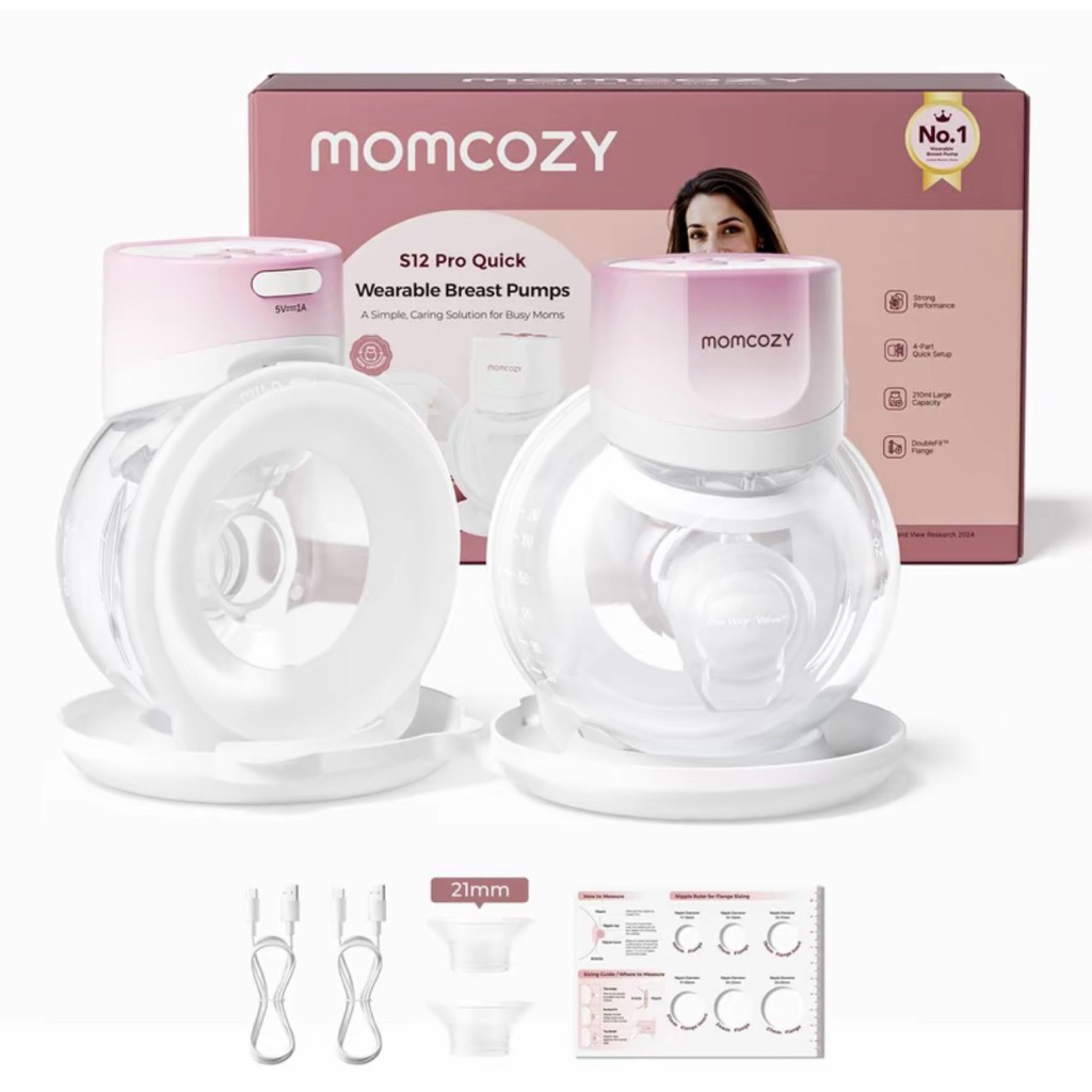 มือ1 ( พร้อมส่งในไทย ) Momcozy S12Pro รุ่นใหม่ เครื่องปั้มนมแฮนด์ฟรีไร้สาย