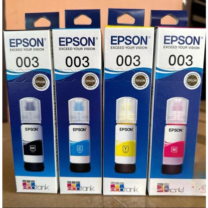 EPSON 003 หมึกแท้ 100%Original ใช้กับเอปสันรุ่น L1110 L1210 L1250 L1256 L3100 L3101/L3250 /L5190