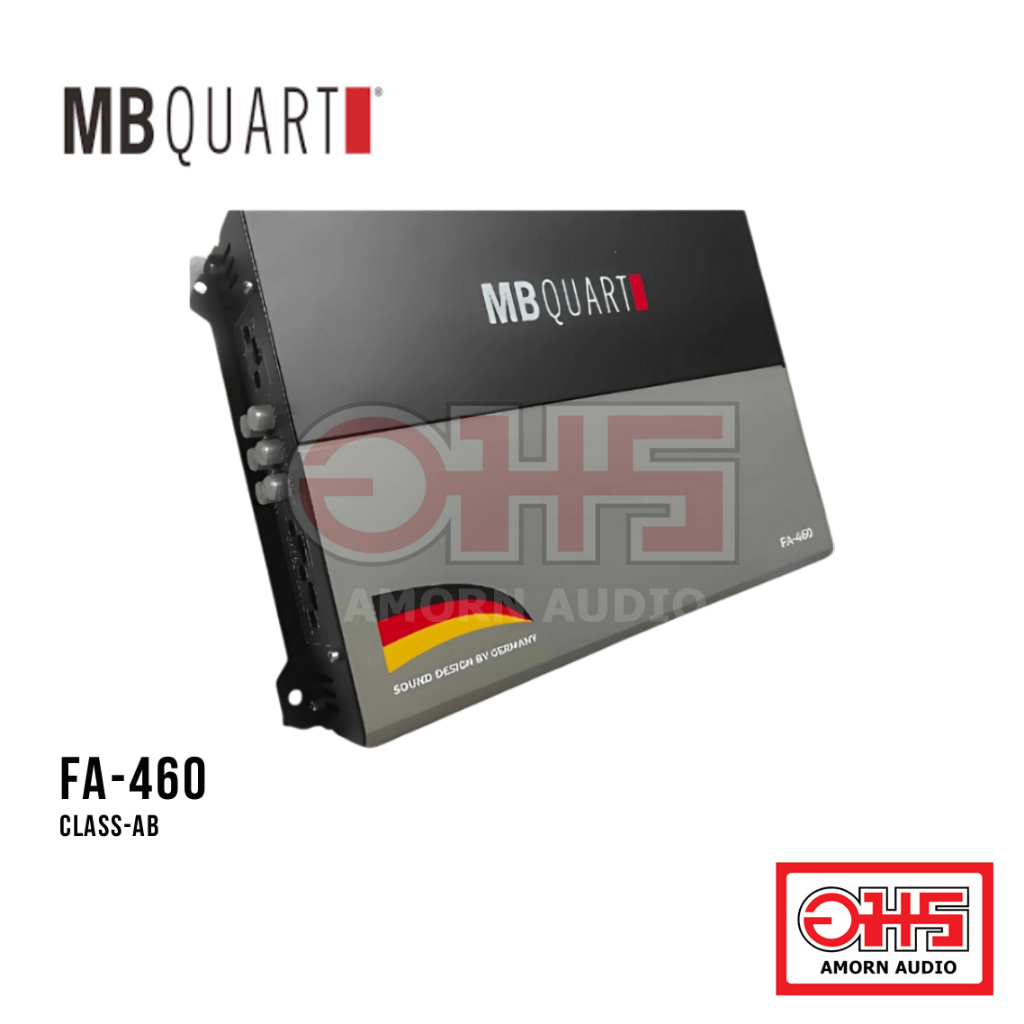 MB Quart FA-460 (Formula Series) เป็นเพาเวอร์แอมป์ Class-AB แบบ 4 แชนแนล