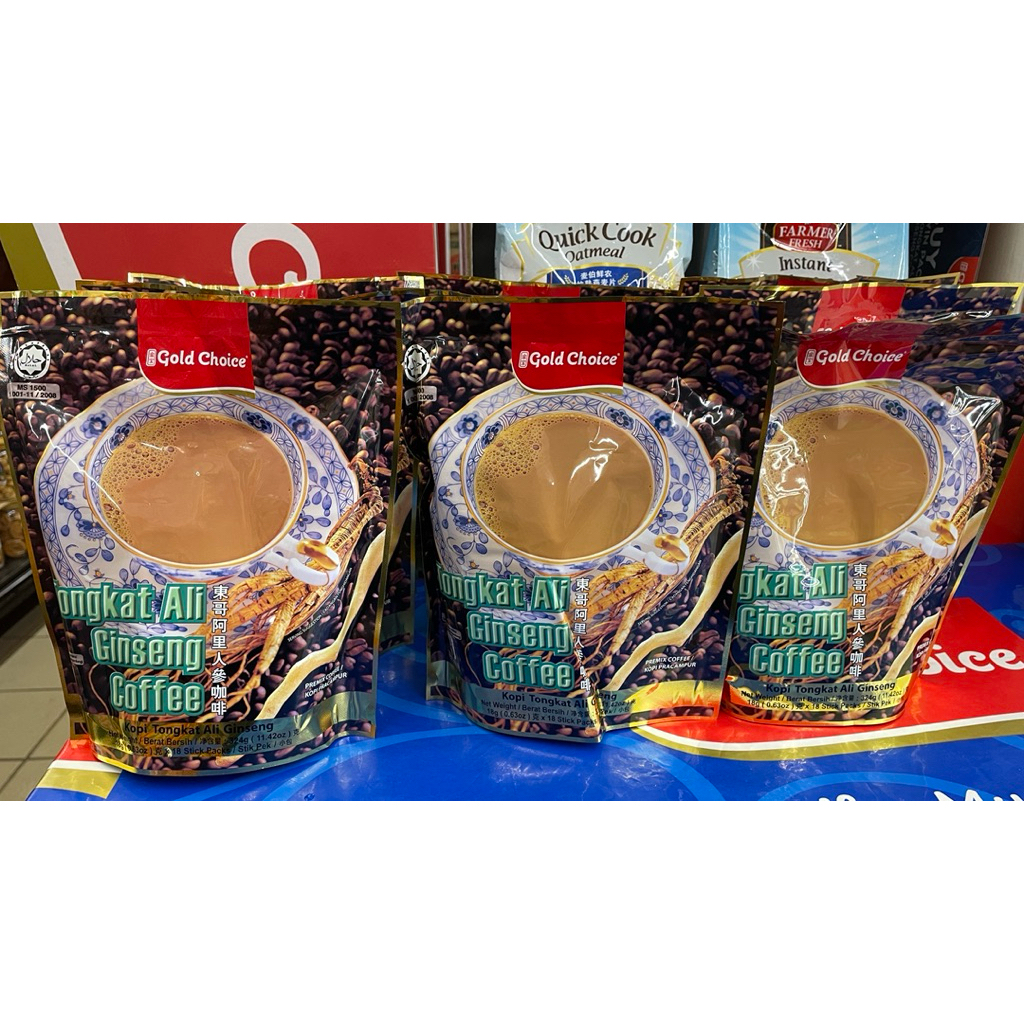 กาแฟtongkat ali โสม มี18ซอง มีฮาลาล