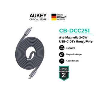 AUKEY สายชาร์จแม่เหล็ก USB-C 60W/140W/240W PD Fast Charge รุ่น CB-DCC075 / DCC145 / DCC251
