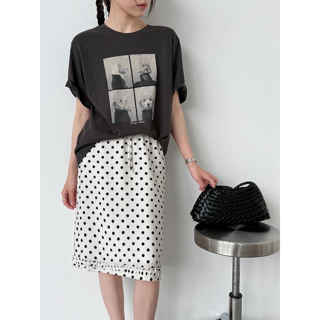 #bJpolkadotSkirt260412
