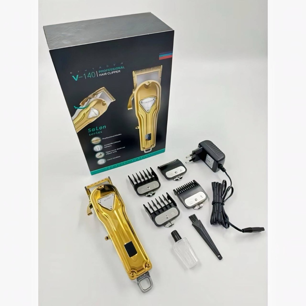 แบตเตอรี่เลี่ยน รุ่น V-140 ปัตตาเลี่ยนตัดผม แบบไร้สาย ลับคม แต่งบาง เซาะร่องฟันให้แล้วพร้อมใช้งาน