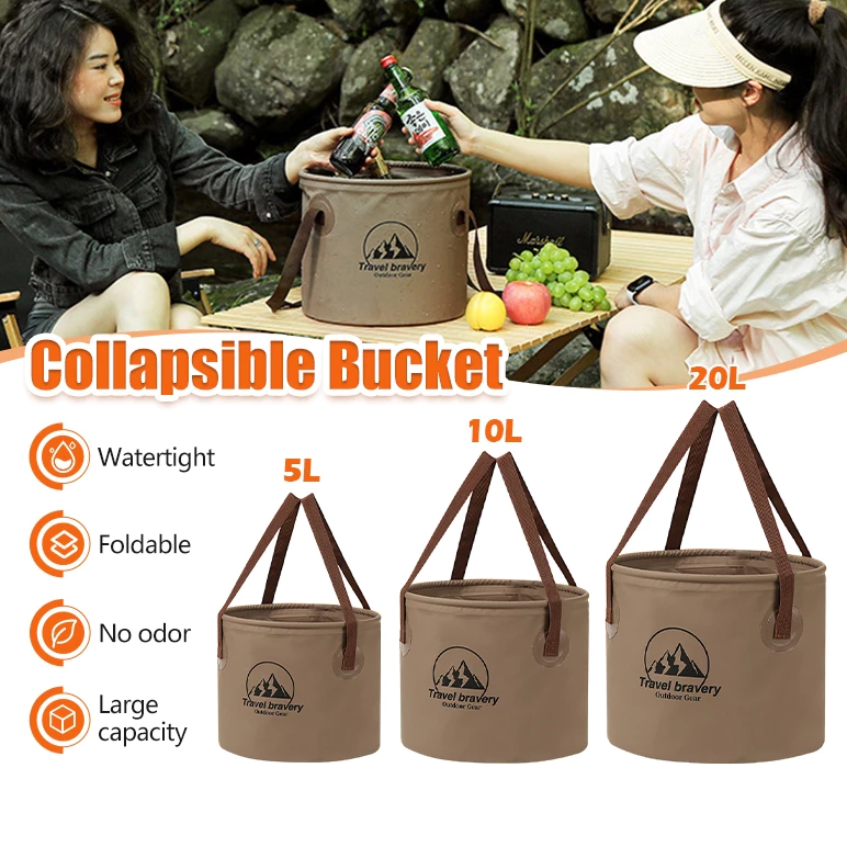 ถังน้ำพับได้ 5L/10L/20L สำหรับแคมป์ปิ้ง