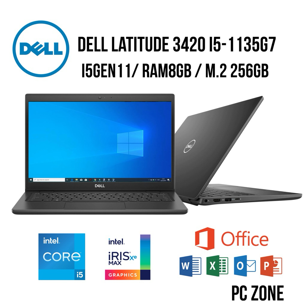 โน๊ตบุ๊ค Dell Latitude 3420 i7Gen11 i5-1135G7 / RAM 8GB / M.2 Nvme 256GB พร้อมใช้งาน