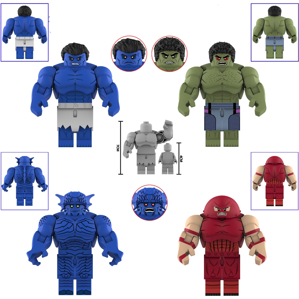 บล็อกตัวต่อ Marvel Hulk Juggernaut A-Bomb ฮีโร่ร่างยักษ์