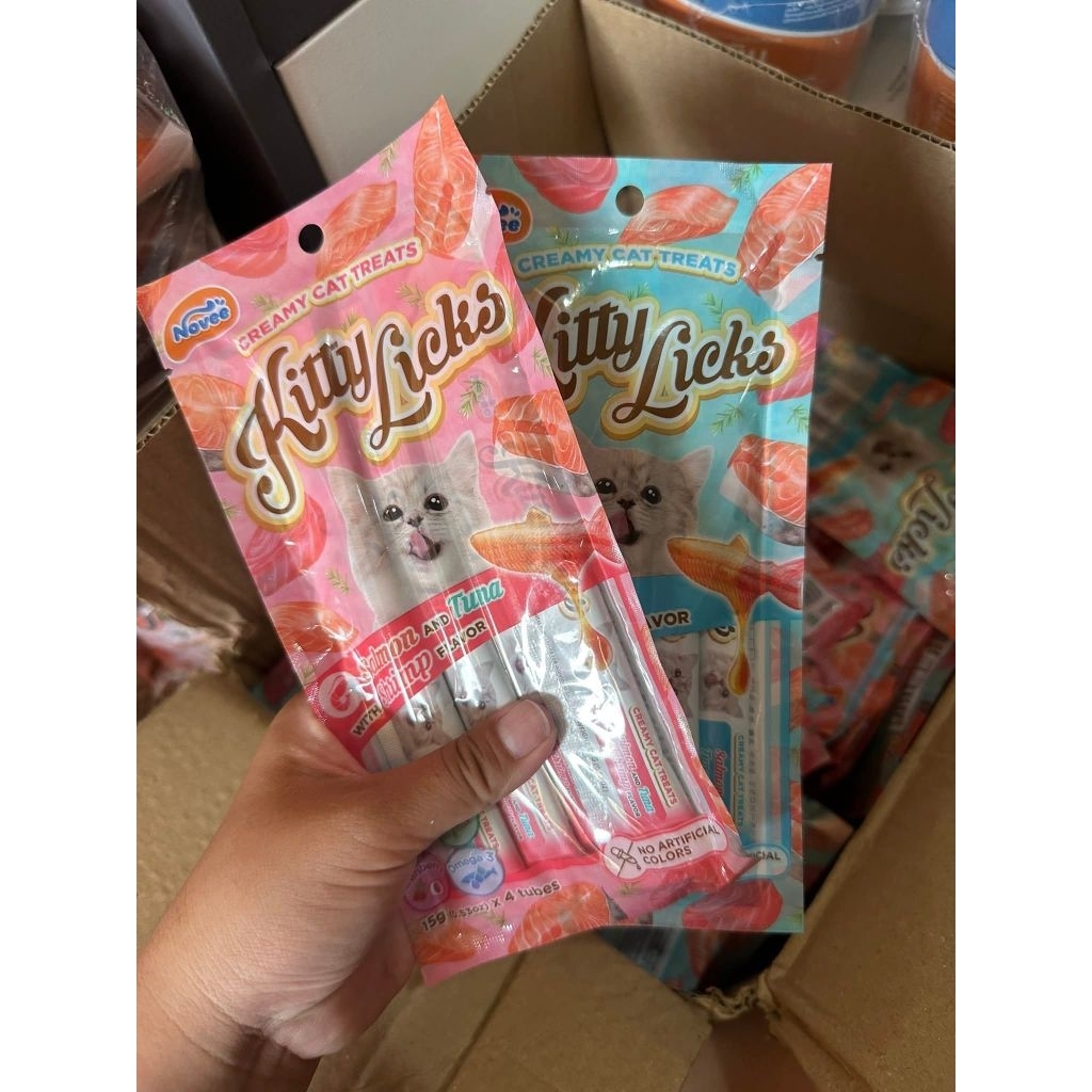 25 ซอง ขนมแมวเลีย Kitty Licks 15 กรัม ไม่เติมสี ไม่มีสารอันตราย