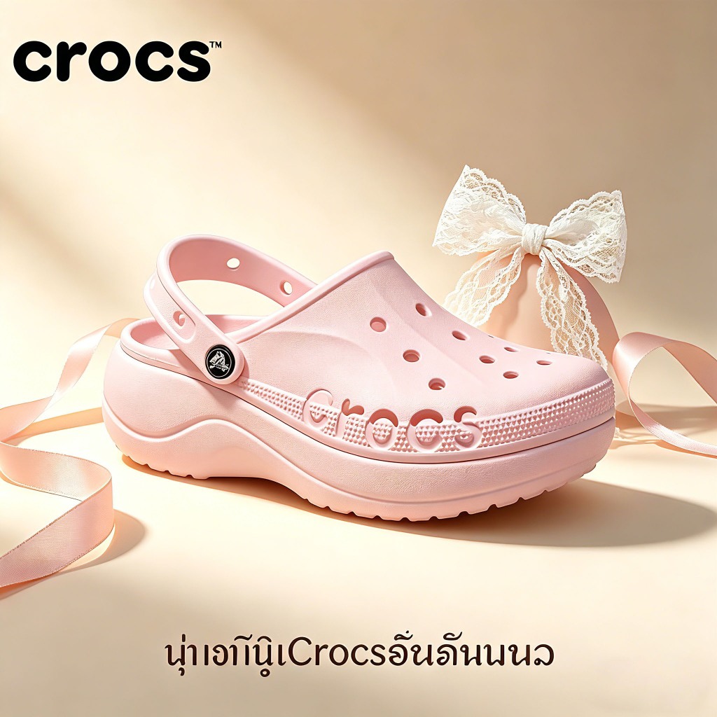 รองเท้า Crocs สตรี รุ่น Shrek สดชื่น งามสวย เบาเบา แฟชั่น dopamine ขายฮิตบน Shopee