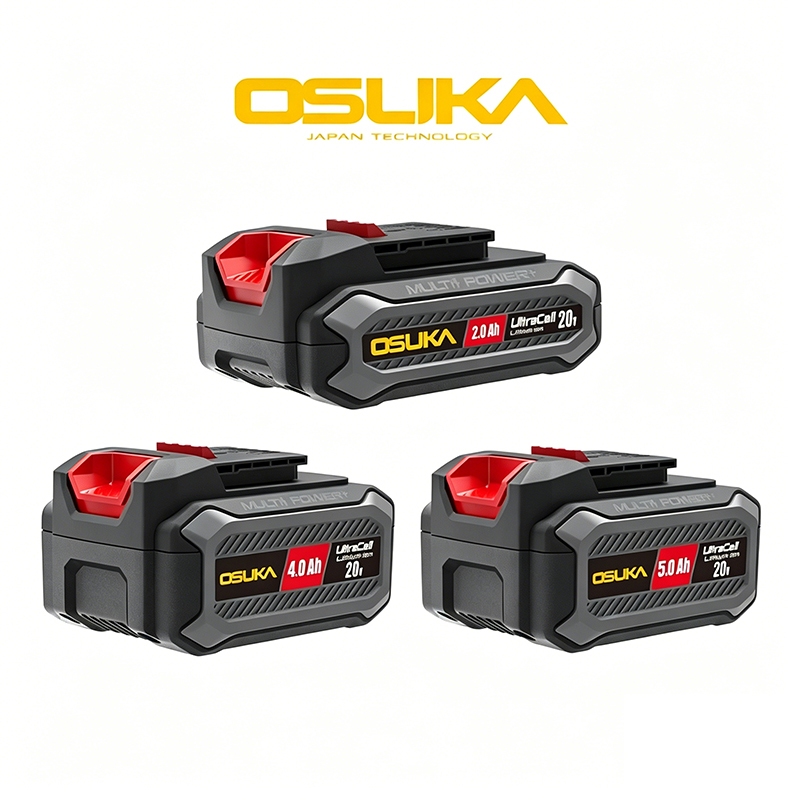 OSUKA แบตเตอรี่ลิเธียม 20V ความจุสูง 2.0Ah/4.0Ah/5.0Ah สำหรับสว่านไฟฟ้า เครื่องมือไร้สาย ประแจไฟฟ้า รุ่นใหม่ล่าสุด