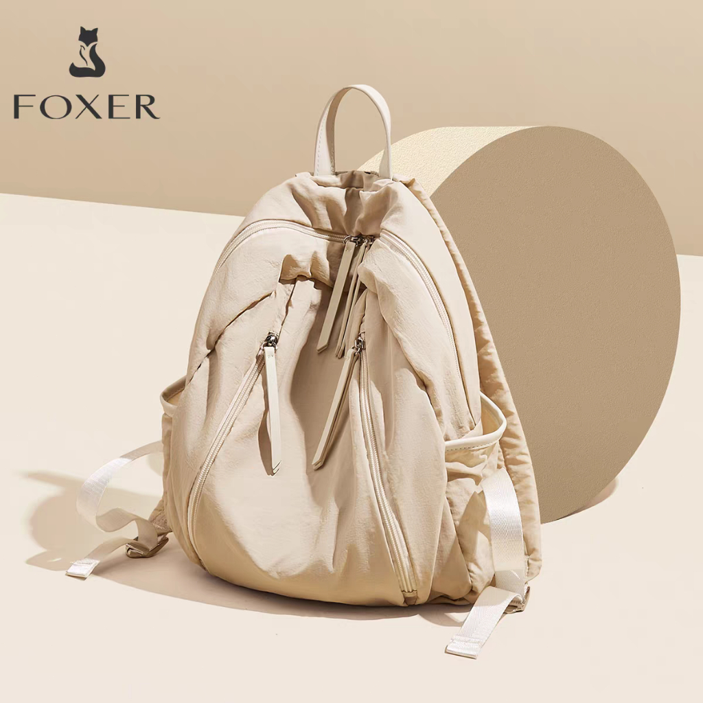 FOXER حقيبة ظهر مدرسية ناعمة بتصميم بسيط وسعة كبيرة — صورة 4