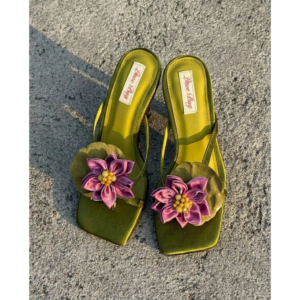 Lotus series - Pinklotus รองเท้าดอกบัวแฮนด์เมด