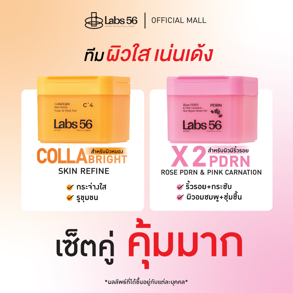 Labs56 คู่ C4 & PDRN | สูตรผิวกระจ่างใส & สูตรผิวเด้งลดริ้วรอย