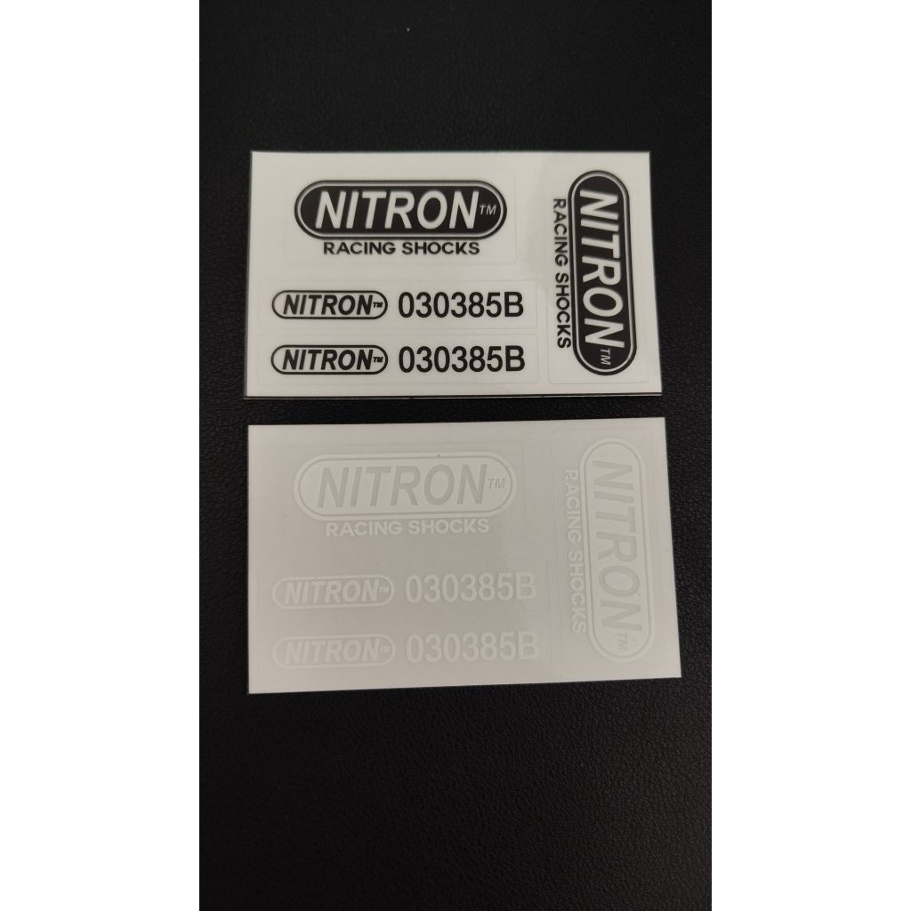 สติ๊กเกอร์ติดกระบอกโช๊คและ สปริง NITRON แบบใส ทดแทนของเดิมที่เสียหาย